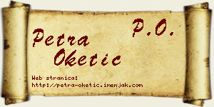 Petra Oketić vizit kartica